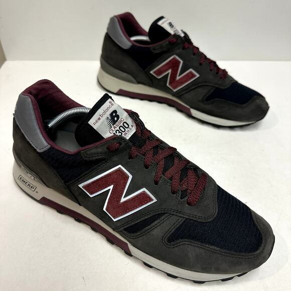 VERY GOOD New Balance M1300NB Made in USA Grey Gray / Burgundy Suede Men\'s 11 main image 9